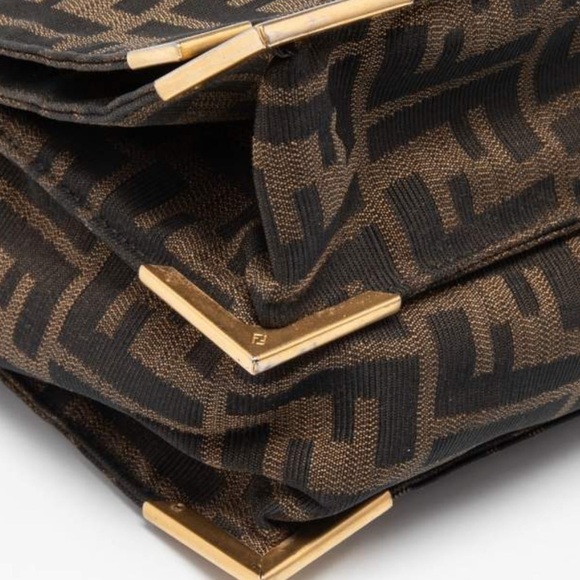 Fendi Bag Zucca Vitello Classic No. 1 Satchel Tobacco Moro Crossbody Top handle - Picture 12 of 17